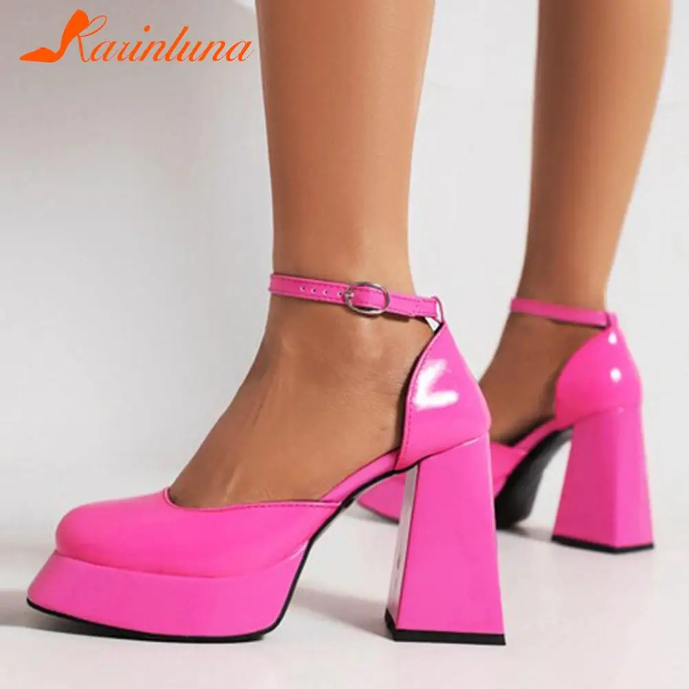 Dropship Platform Chunky Heels Pumps 2023 Brand New Spring Summer Fall Great Quality Office Lady Fashion Women Wedding Shoes