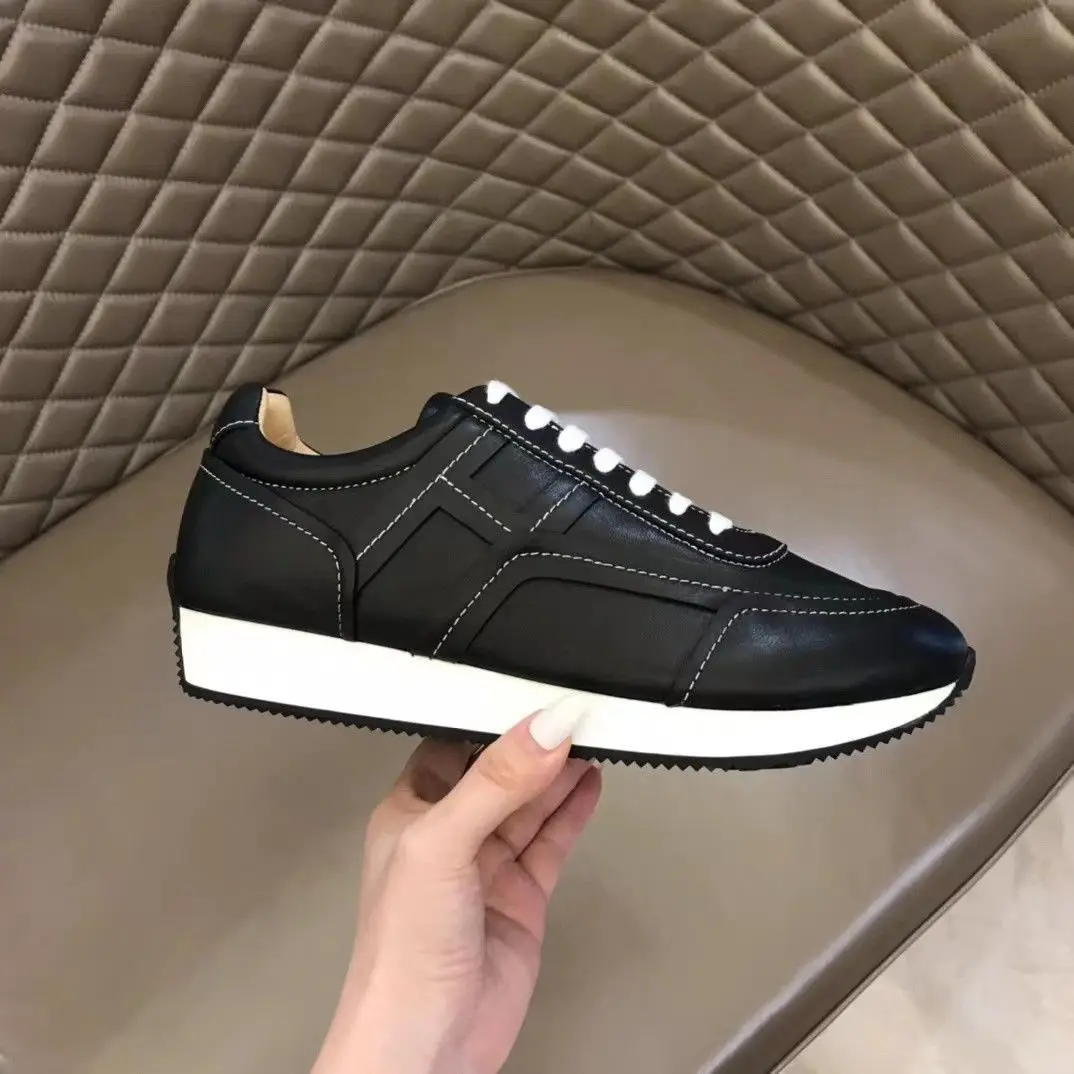 

2025 Trendy Men's Hit High-End Stylish Color Block Handsome Low-Top Lace-Up Chunky Sole Round-Toe Versatile Casual Sports Shoes