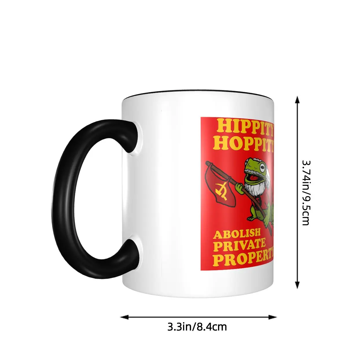 Hippity Hoppity Abolish Private Property Mug Funny Ceramic Coffee Cups Tea Mugs Milk Cup Drinkware Gift for Woman Man