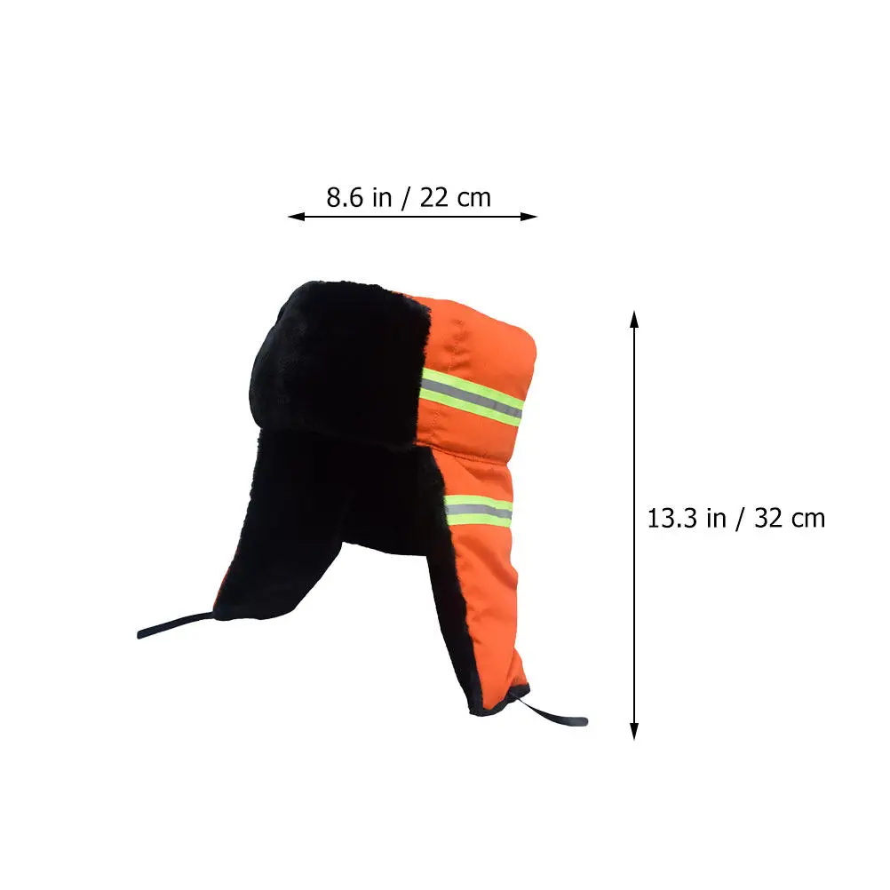 Thickened Winter Sanitation Worker Hat Cloth Reflective Safety Cap Ear Protection Dust-Proof Anti-Cold Outdoor Cap