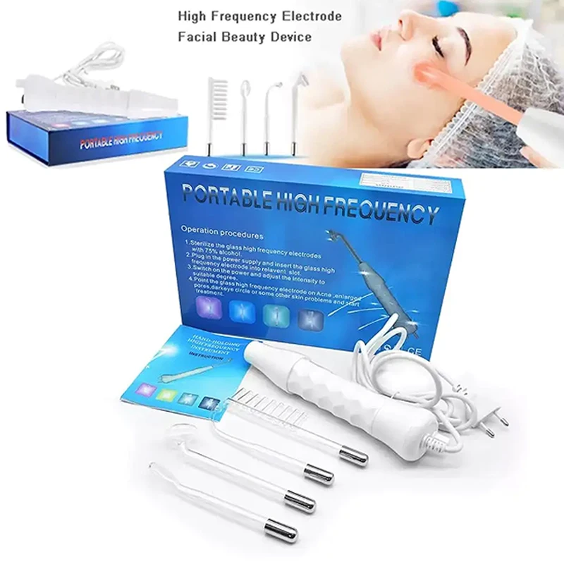 Portable Handheld High Frequency Skin Therapy Wand Electrode Glass Tube Skin Wrinkle Reducing Alta Frecuencia Wands view 8
