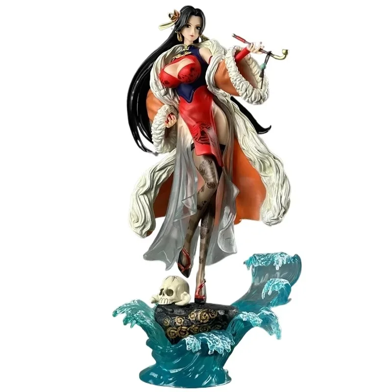 Figurka One Piece 36 cm Cheongsam Boya Hancock Empress Dwuwymiarowa Piękność Model Anime Figurka Ozdoba Prezent dla Chłopca