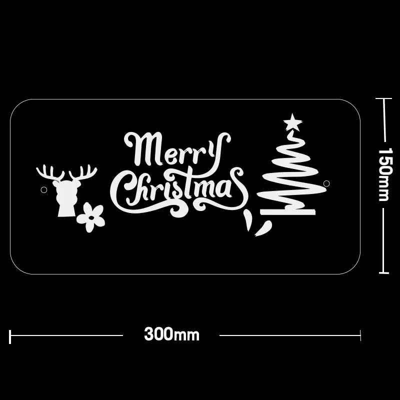 Customized Christmas Wonder: Colorful Light & Shadow Decorative Mirror, the Exclusive Festive Charm Focus