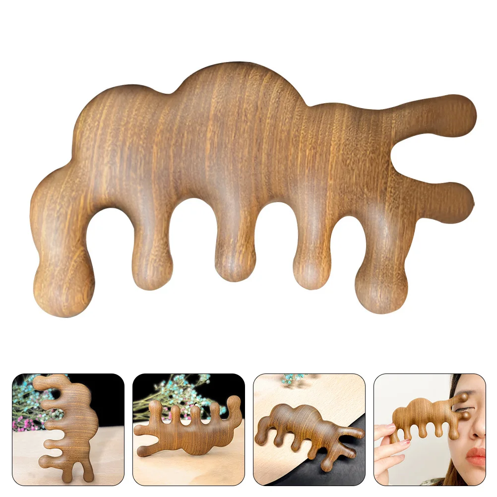 

Wooden Scalp Massage Comb Acupoint Therapy Anti-Static Wide Tooth Portable Hair Care Tool Wooden Comb For Head Massage