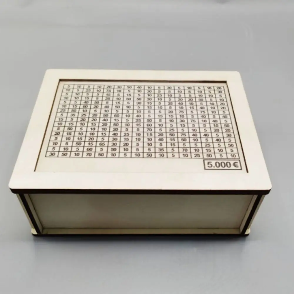 Wooden Money Box Handmade Crafts Money Saving Box Reusable with Saving Money Goals Counter Money Storage Bank