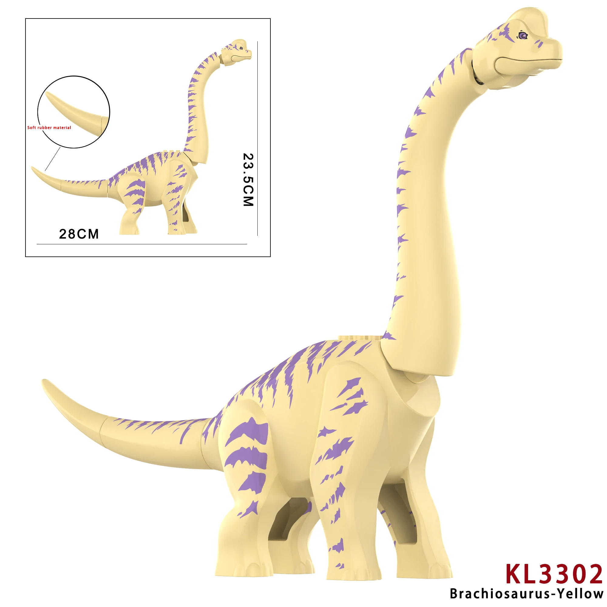 MOC Jurajski Dino World szary brachiosaurus zestawy do budowania śruby cegły dinozaury figurki parkowe zabawki prezenty dla dzieci