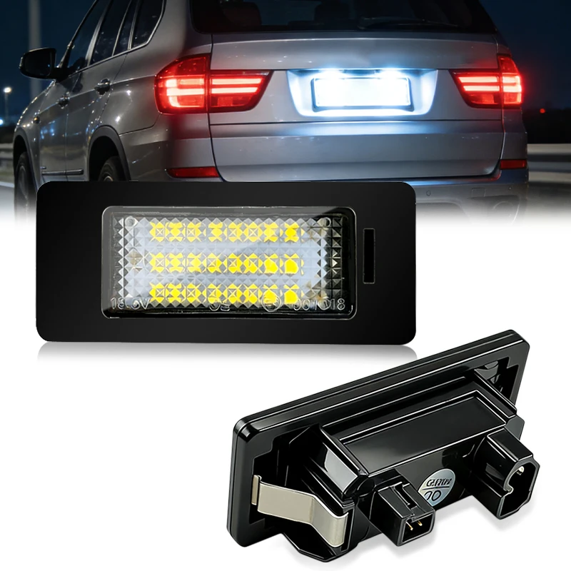 2X White LED Car License Plate Light Bulbs Auto Accessories For BMW E46 X5 E70 X6 E71 E72 E90 E92 E93 E91 M3 E39 M5 E60 E61 E82