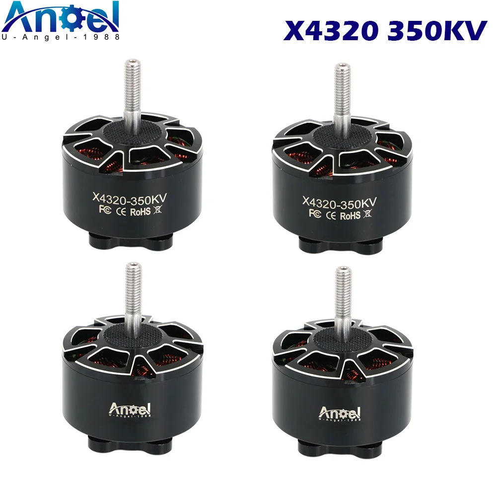 

4pcs/lot UAngel X4320 4320 350KV Brushless Motor 3S-8S for FPV Long Range X-Class RC Drone Multirotor DIY Parts