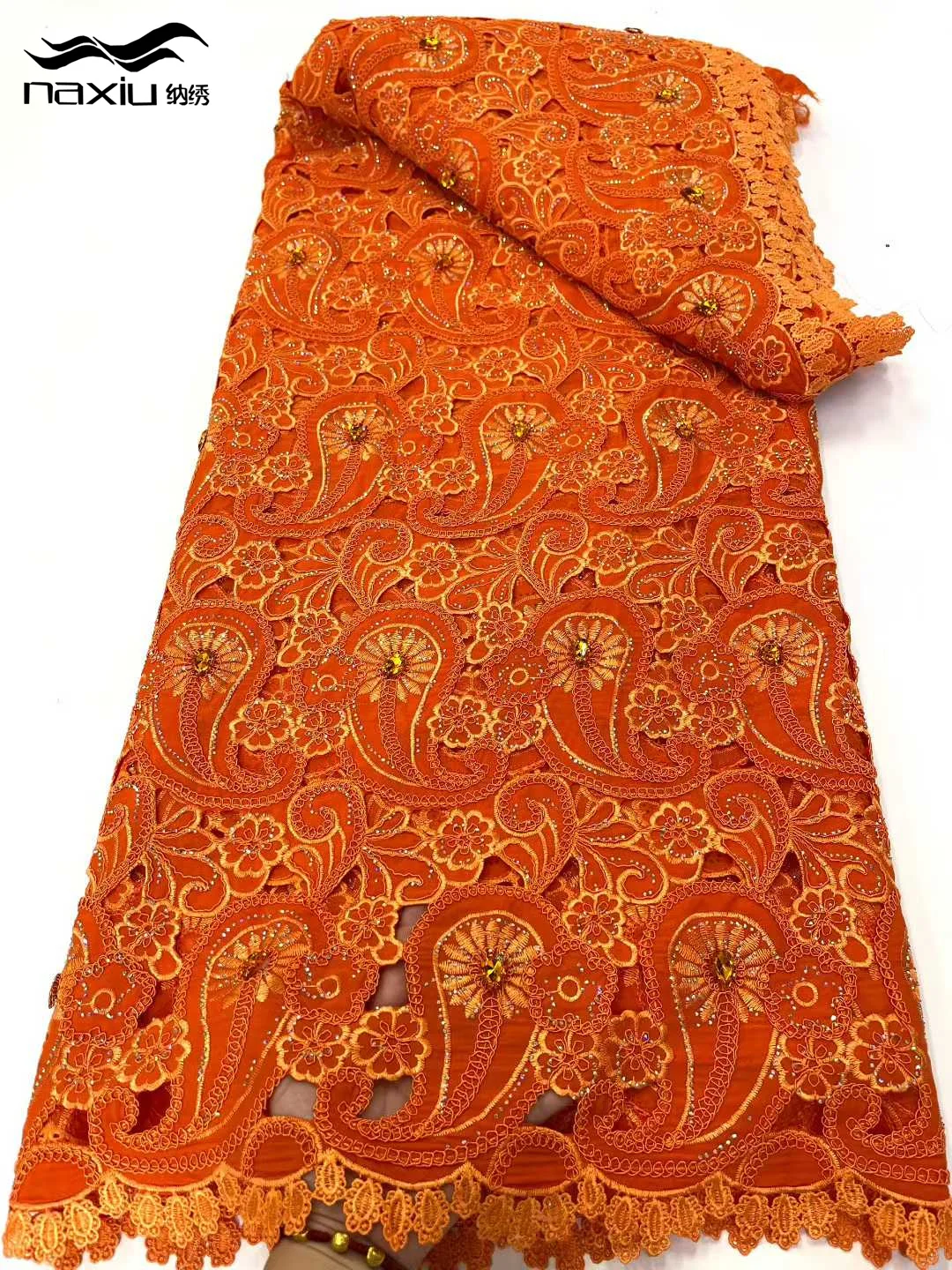 

Madison African Guipure Cord Lace Fabric, Nigerian Stones, Water Soluble, Sewing Dresses, Women's Dresses, High Quality, 2025