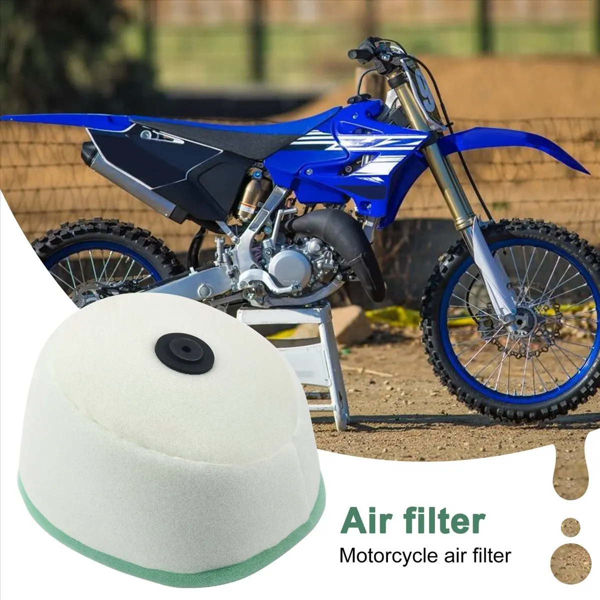 #31O Sponge Air Cleaner Filter for YAMAHA YZ125 YZ250 WR250F YZ250F,air filter for YAMAHA,(sponge)