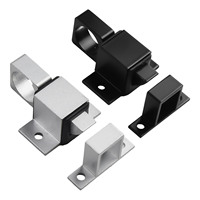 Self-Closing Door  Bolt Latch Aluminum Alloy Latch Lock Pull Ring Spring Bounce Door Bolt For Window Gate Security Latch