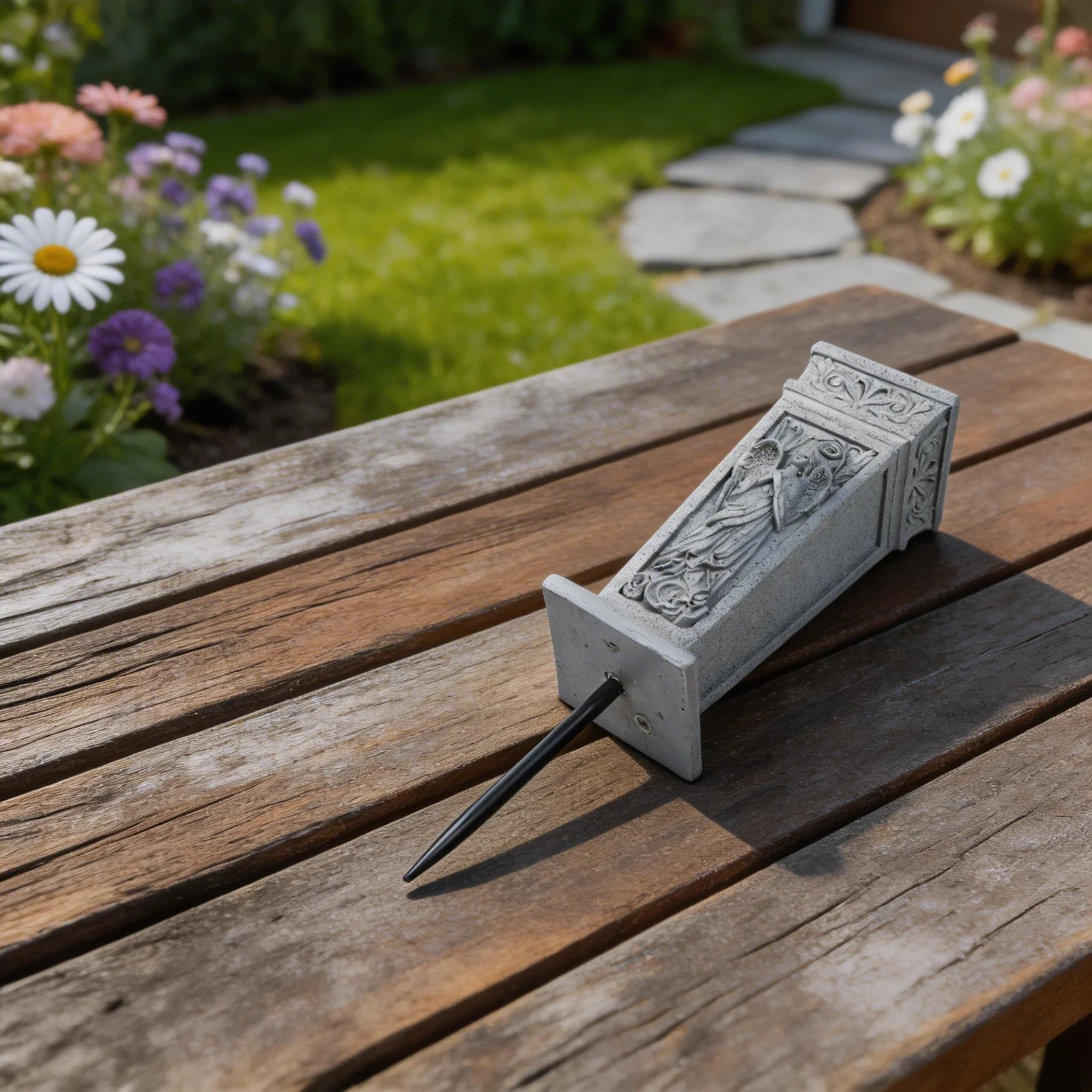 Memorial Resin Cemetery Vase with 15 Inch Metal Spike for Ground Anchoring Elegant Flower Holder Suitable for Fresh Flowers