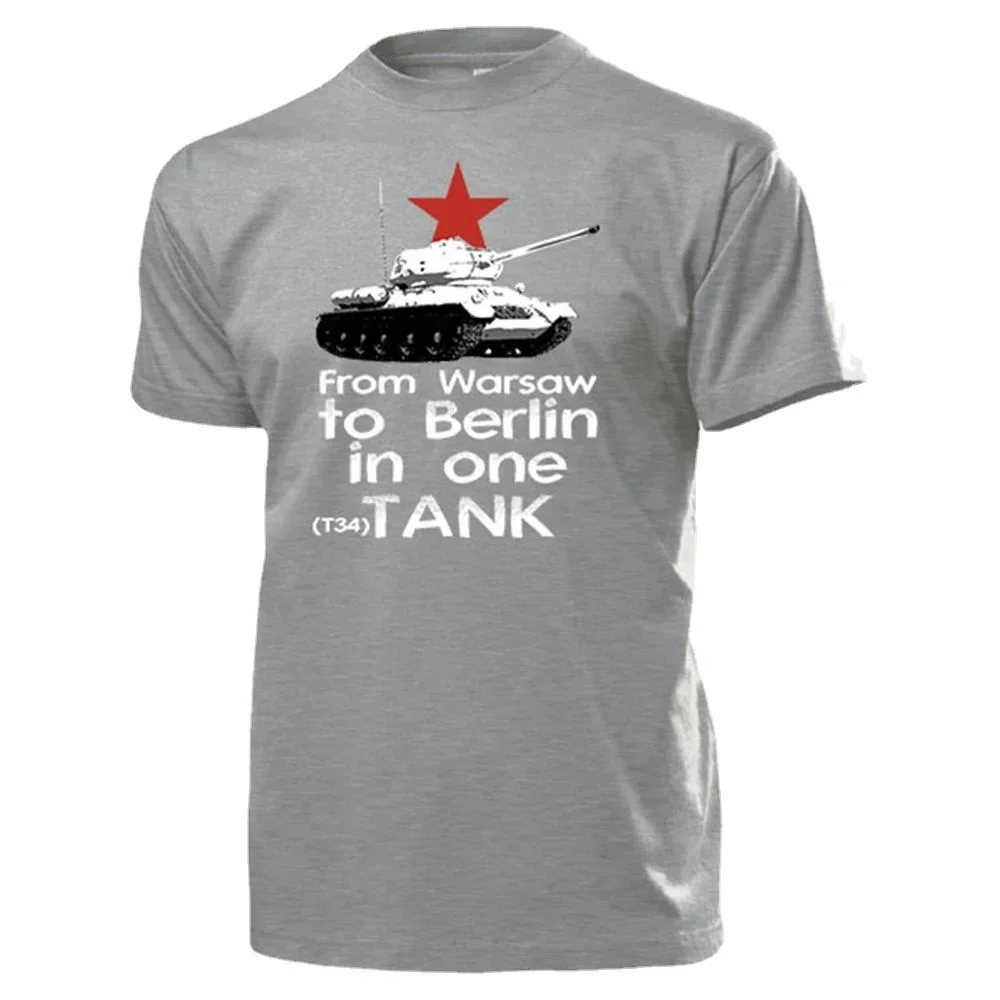 От Варшава до Берлина в одном T34 Танк Panzer Россия Polen Юмор Футболка. Летняя хлопковая мужская футболка с коротким рукавом и круглым вырезом, новая От Варшава до Берлина в одном T34 Танк Panzer Россия Polen Юмор Футболка. Летняя хлопковая мужская футболка с коротким рукавом и круглым вырезом, новая