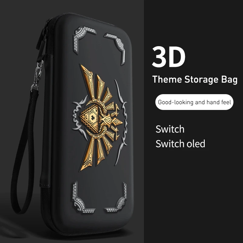 Bolsa de almacenamiento con temática 3D para Nintendo Switch, estuche rígido de transporte portátil OLED, resistente al agua, accesorios de juego NS