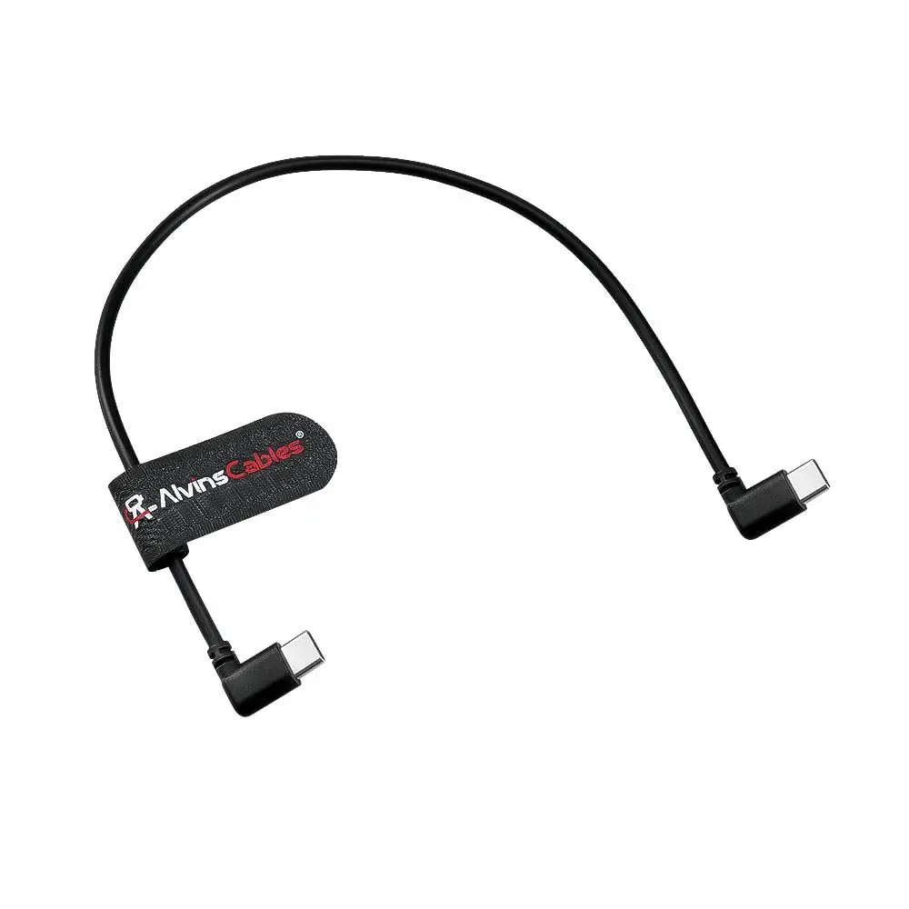 Alvin's Cables Control Cable USB-C to USB-C for DJI RS2, Right Angle Type-C to Type-C Control Cable for Canon R5 , Sony A7M3