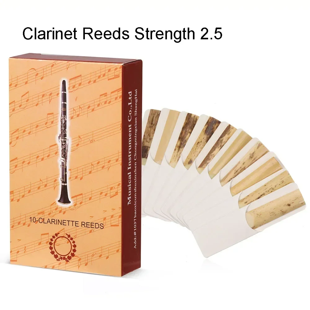 Professional Clarinet Reeds  10 PCS Strength 2 5  Achieve a Body and Clear Sound  Suitable for Both Beginners and Professionals