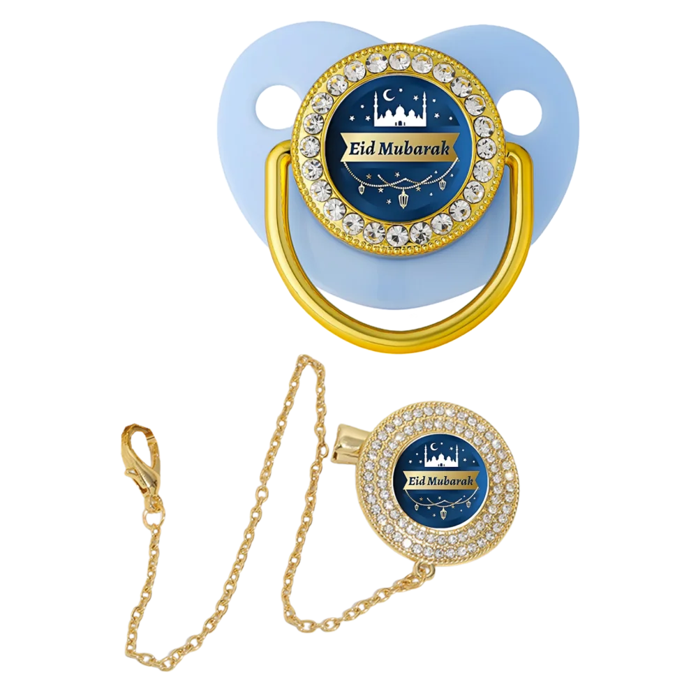 Muslin Print Baby Pacifier Clip Newborn Soother Silicone Teething Chew Toy Calm Comfort Gift Baby Must Haves