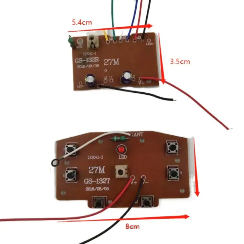 6CH 2.4G Remote Control High Quality 27MHz Circuit PCB Transmitter Receiver Board For RC Car Remote Control Toys Parts