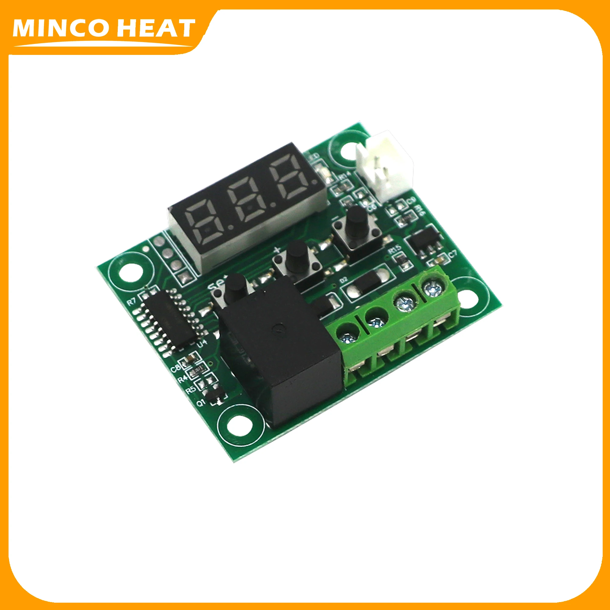 Minco Heat DC 12V Digital Temperature Control Heat Cool Temp Thermostat and W1209 Case