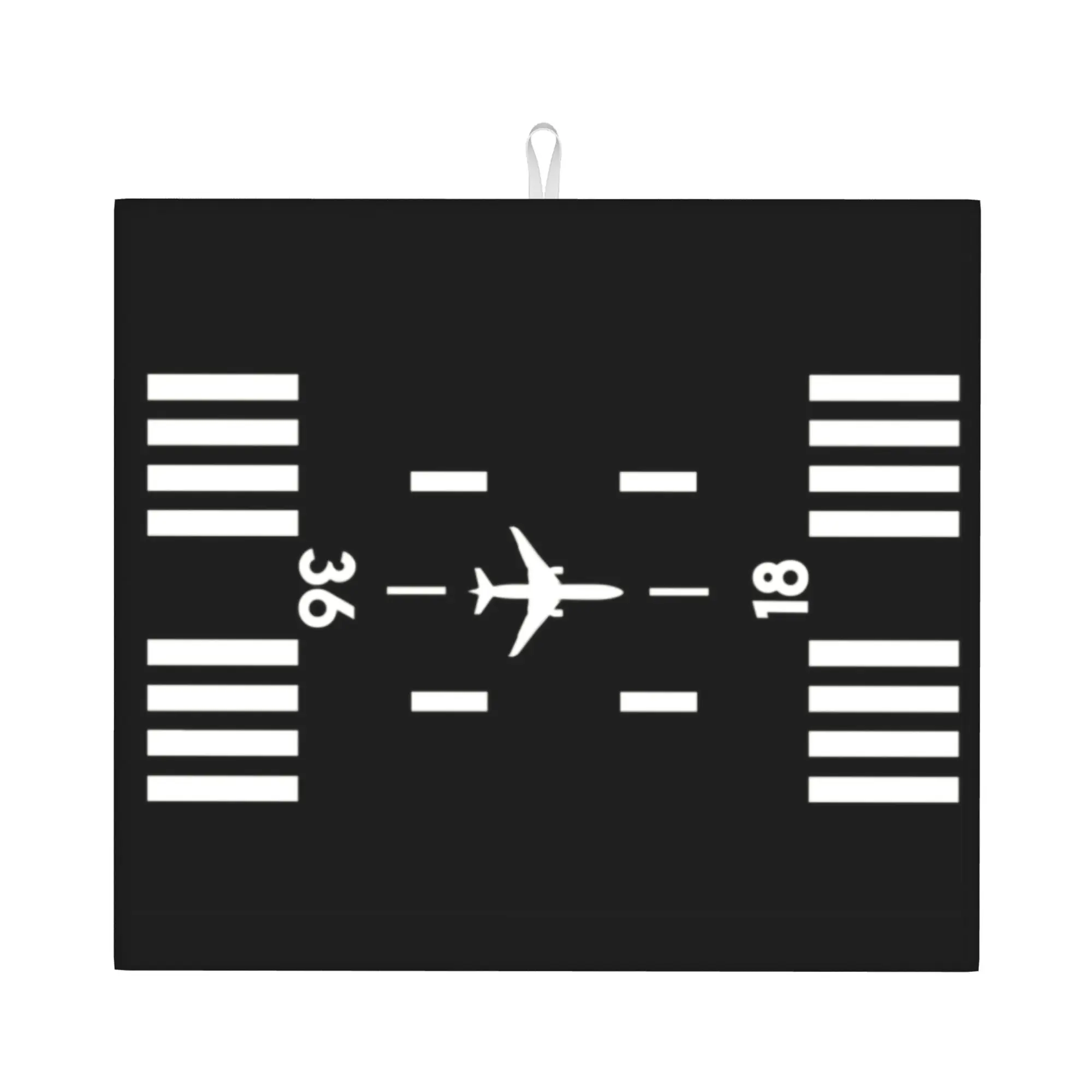 Drying Mat For Kitchen Airport Runway Water Absorbent Waterproof Reusable Aviator Pilot On Slip Kitchen Counter Protector Mat