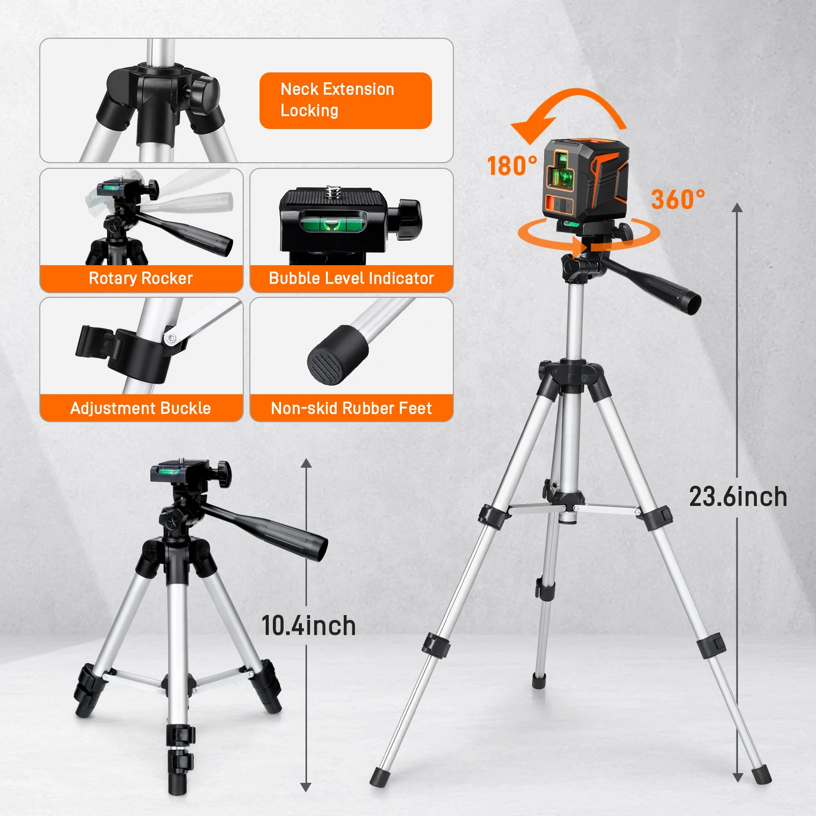 Professional Precision Cross Line Laser Level Automatic Line-laying Stick Wall Laser Level Construction Tool  with Tripod