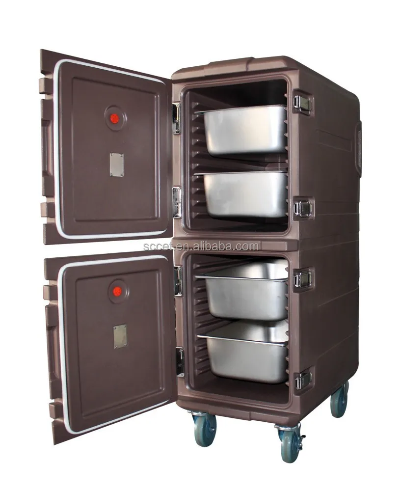 hot and cold food transport containers insulated food trolley