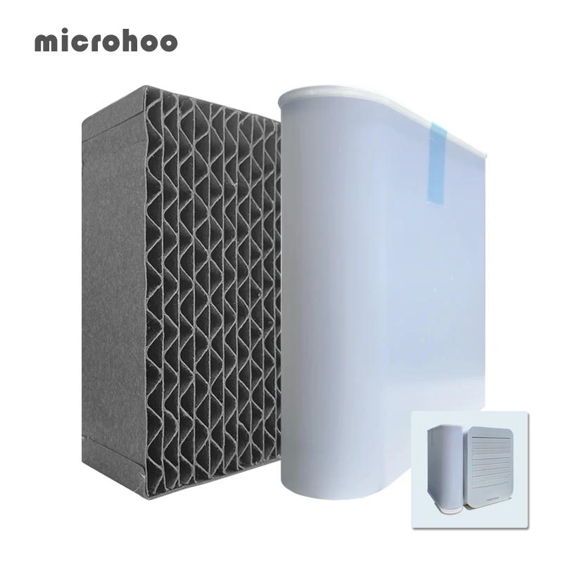 오리지널 Microhoo 용량 미니 USB 휴대용 에어컨 필터, 냉수 탱크 터치 스크린 에어컨 필터