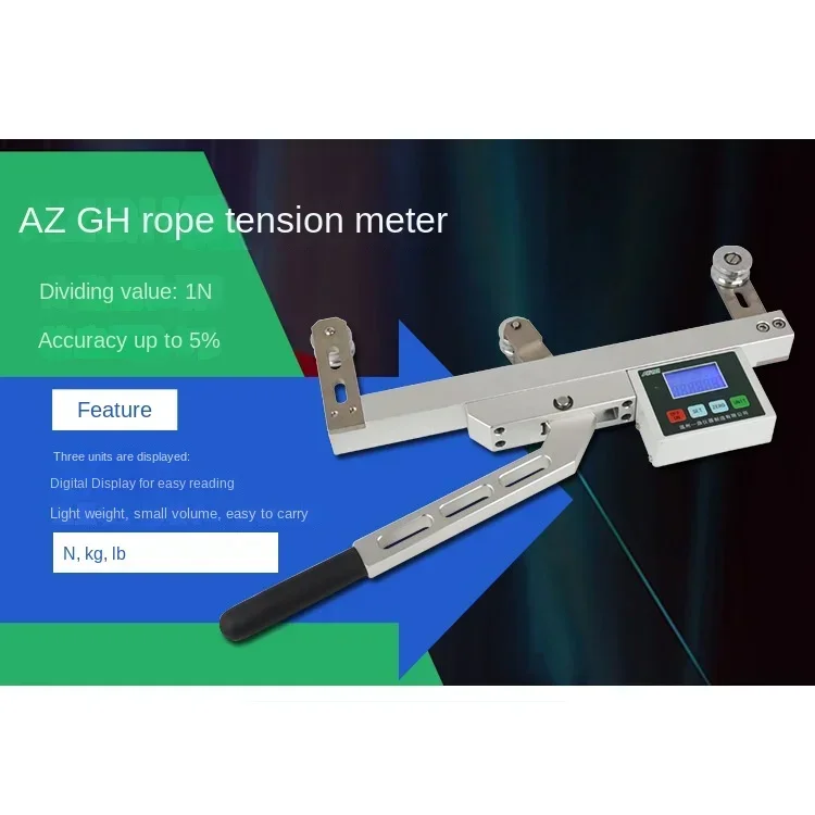 High-Speed Rail Tensiometer Wire Cable Fiber Optic Rope Digital Display Tensiometer BY-AZGH-A-5000G