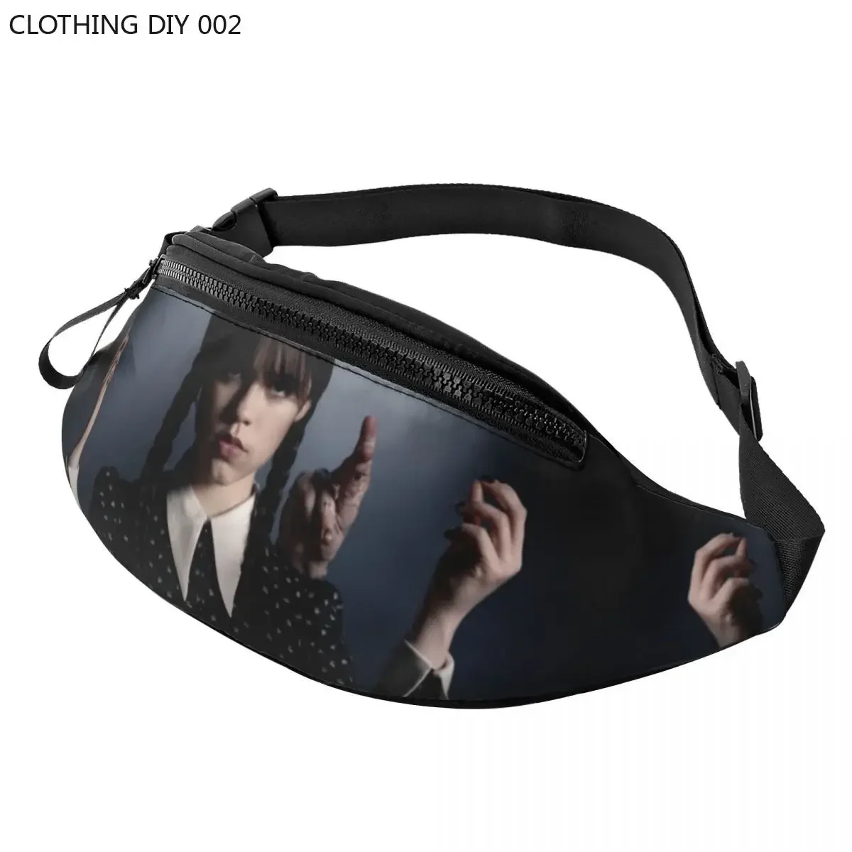 Wednesday Addams Fanny Pack Men Women Fashion Supernatural Horror Movie Crossbody Waist Bag for Hiking Phone Money Pouch