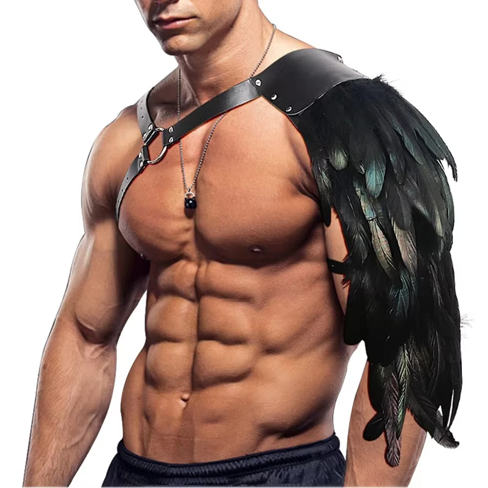 

Мужской регулируемый нагрудный ремень-контейнер из искусственной кожи, сексуальный пояс-корсет, одежда для рейва для взрослых