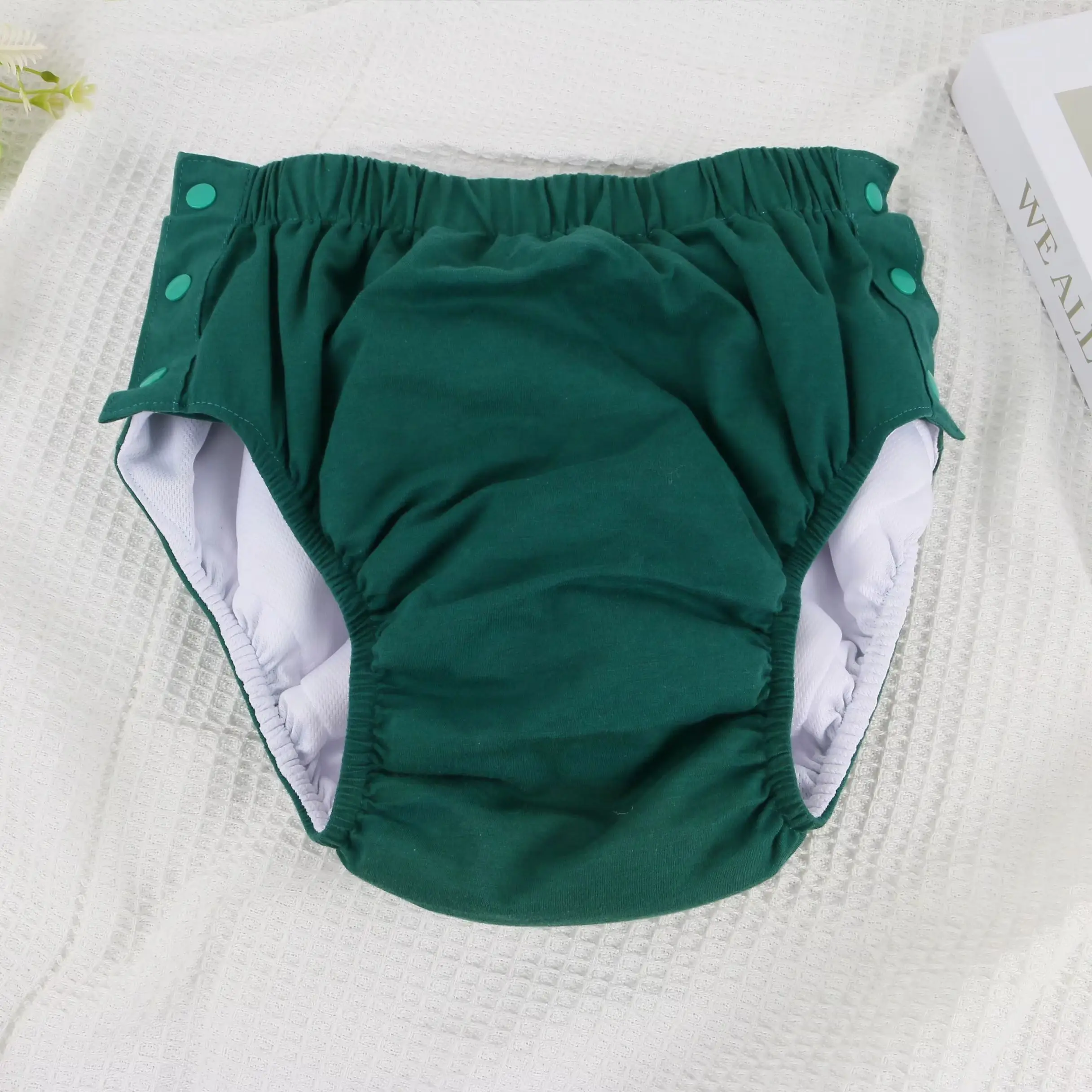 Adult Reusable Washable Cotton Cloth Diaper Cover Leakproof Incontinence Underwear Adjustable for Bedridden Disabled Elderly