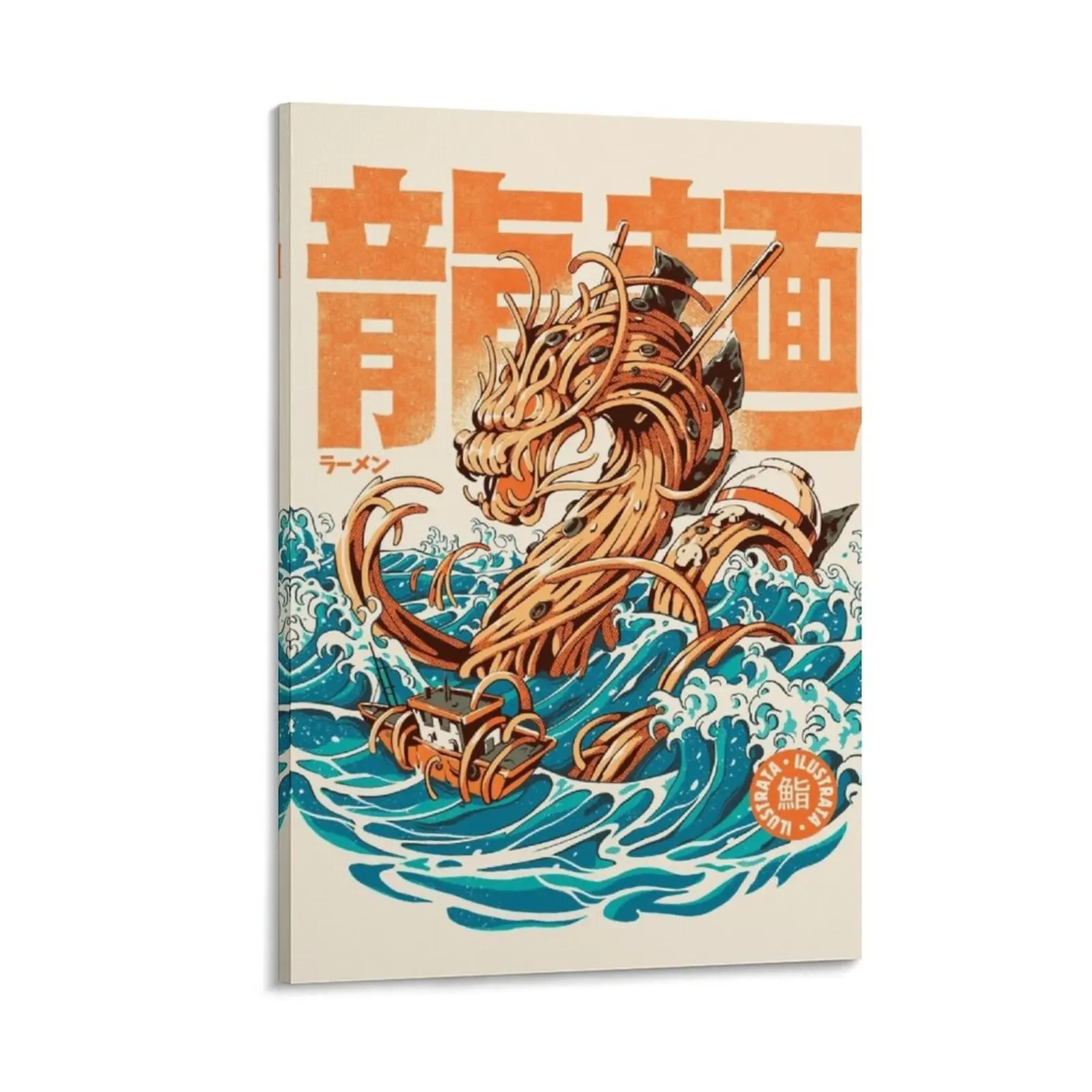 

Great Ramen Dragon off Kanagawa Canvas Painting pictures for wall decoration aesthetic Home decoration posters for wall