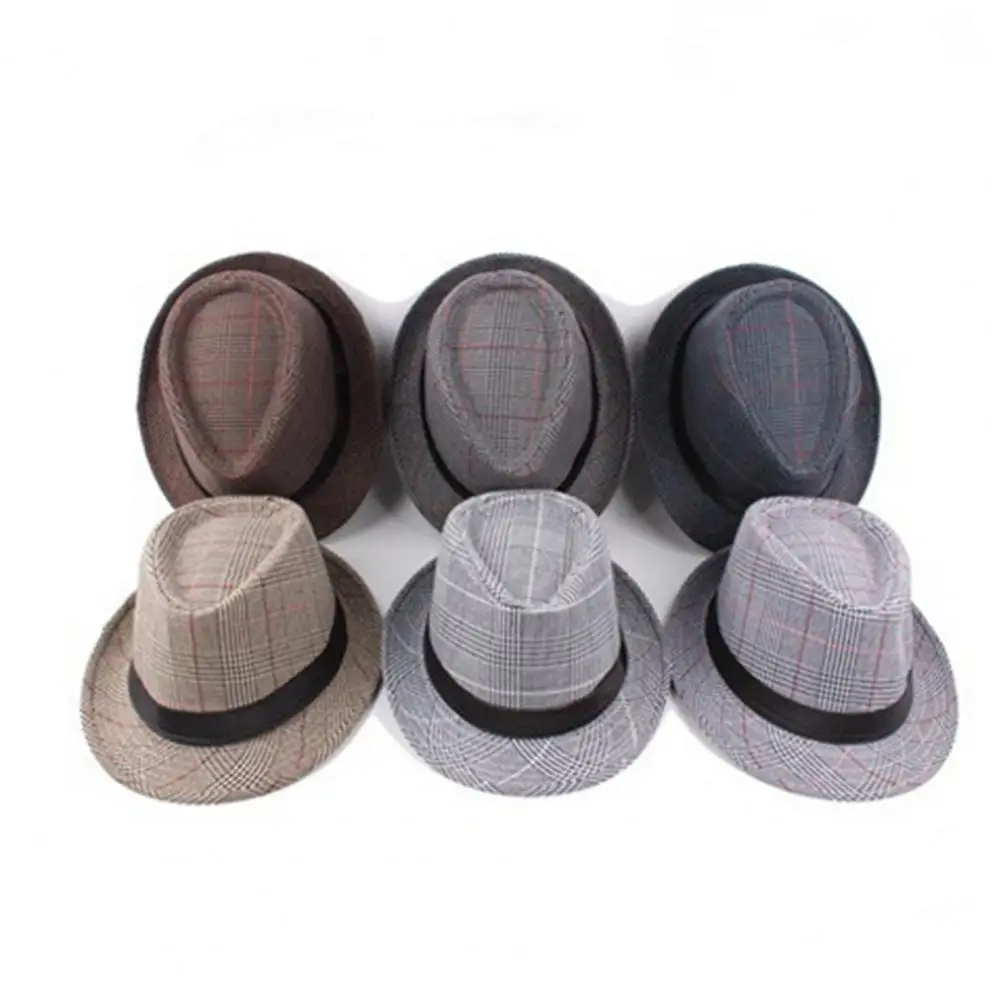 Breathable  Stylish Great Stitching Plaid Summer Cap Classic Male Cap Vintage   for Outdoor