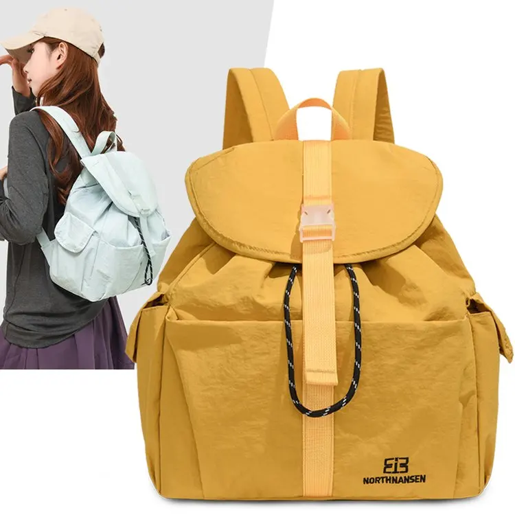 

Casual Canvas Backpack Women's Large Capacity Travel Bag Autumn Winter Pure Color Leisure High School University Student Bookbag