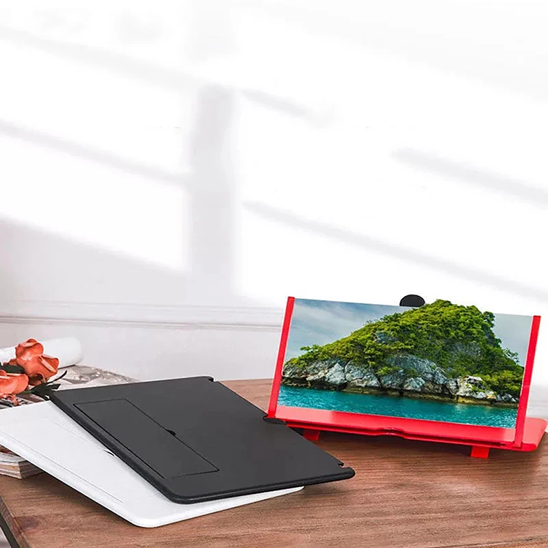 Amplificador de tela 3D para smartphone, tela do telefone móvel, ampliador de vídeo, tela ampliada, suporte do telefone, suporte, 9 ", 10"