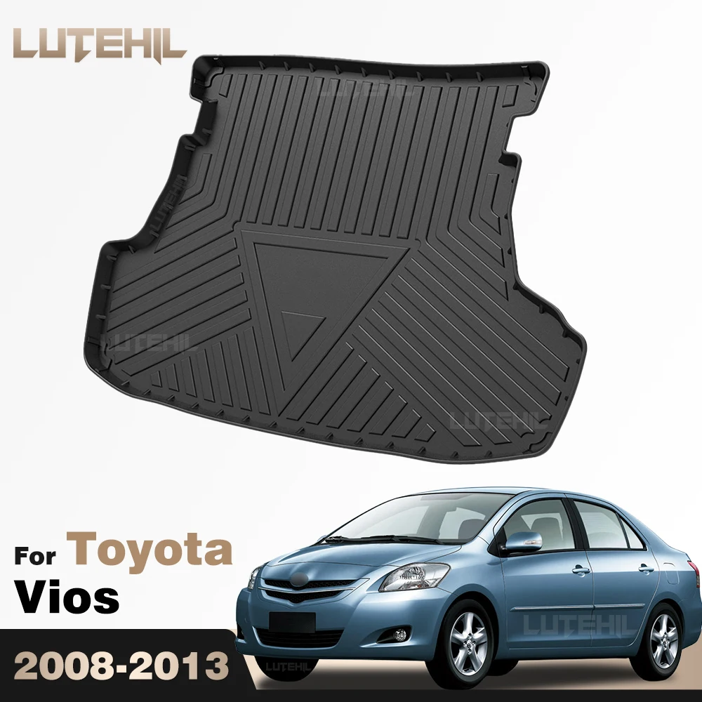 LUTEHIL For Toyota Vios 2008-2013 2009 2010 2011 2012 TPE Trunk Mat Mat Cargo Liner Protective Cover Waterproof Accessories