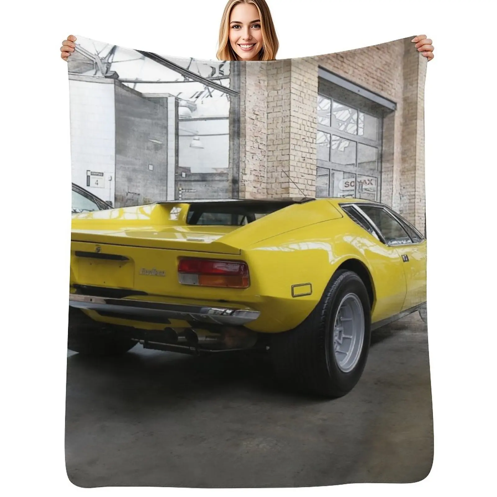 

DeTomaso Pantera - pencil, original Throw Blanket Multi Purpose Soft Warm Blanket for Home Travel