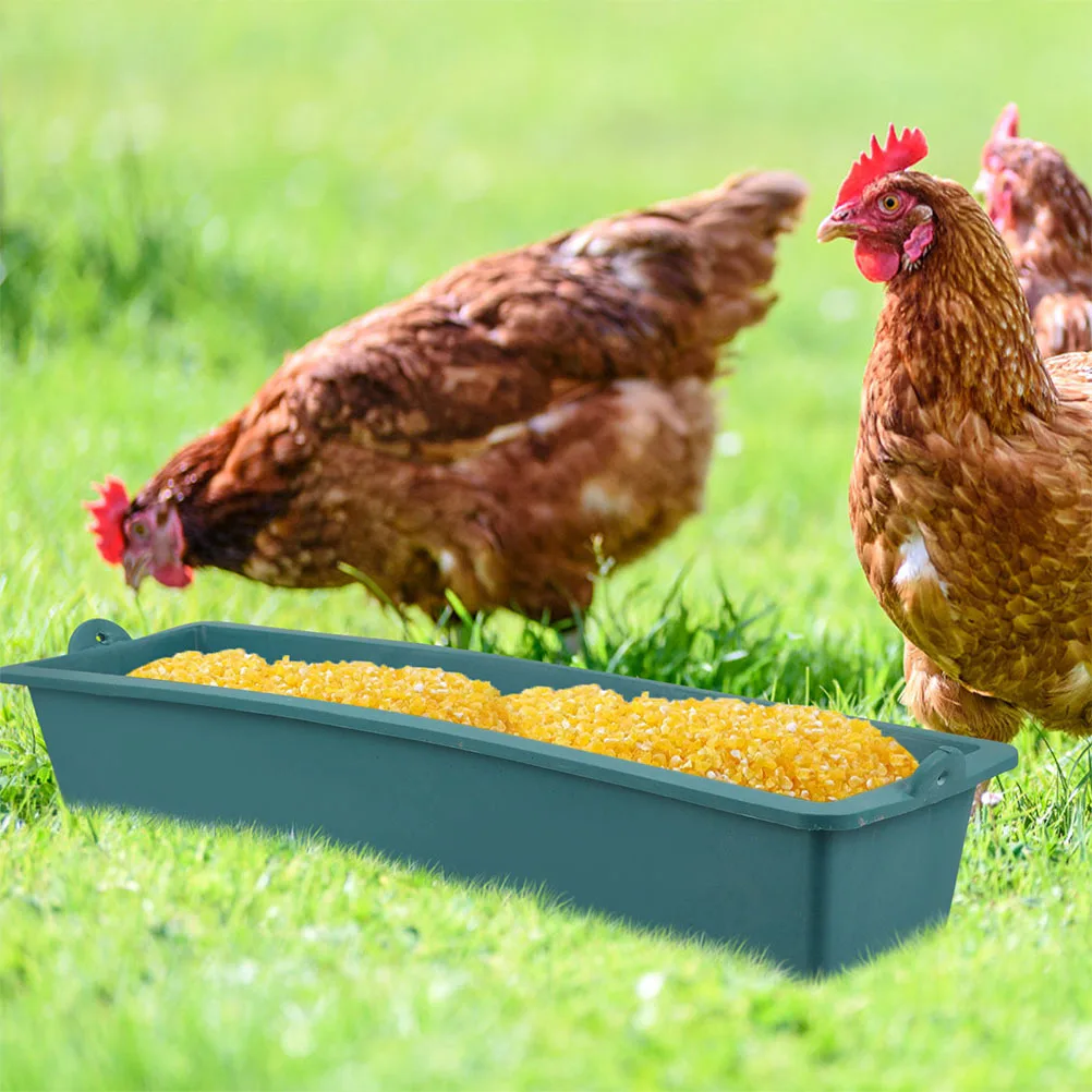 

2Pcs Plastic Feeding Trough Large Capacity Livestock Feeder for Chicken Duck Goose Cow Sheep Farm Feeding Solution
