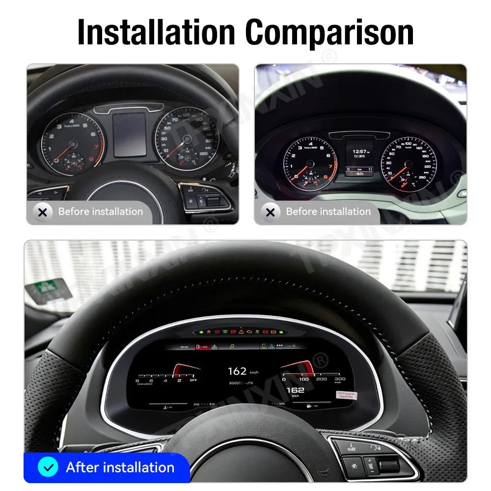 Aftermarket Digital Dashboard For Audi Q3 2012~2018 LCD Dashboard Multifunction Car Interior Refit Accessories Full LCD Digital