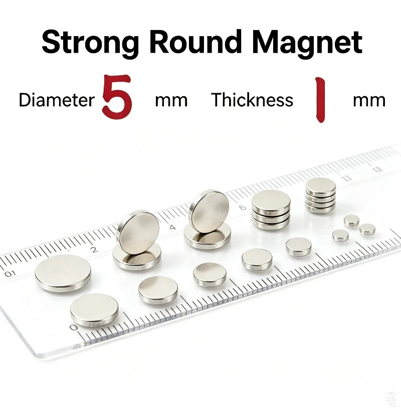 5X1MM N35 Disc Neodymium Magnet Mini Small Round Super Powerful Permanent NdFeB Rare Earth Magnetic Magnet 5X1MM