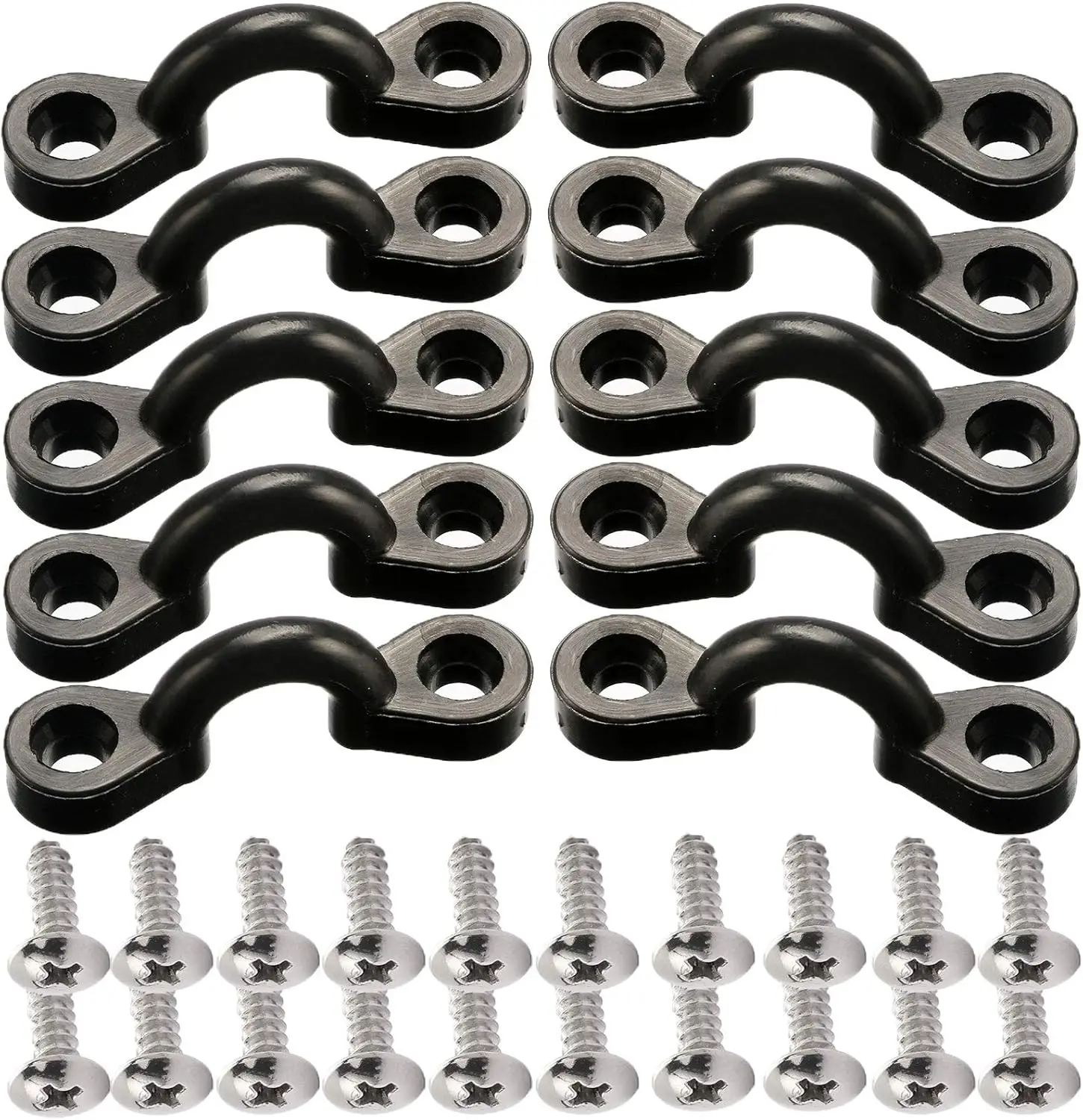 

Комплект креплений для каяка, 10 шт. нейлоновых эластичных петель-фиксаторов с 20 винтами для такелажа палубы лодки и каяка