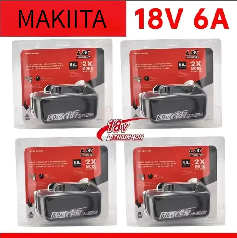 100 % original für Makita 18 V 6,0 Ah wiederaufladbare Batterie, für Makita BL1830 BL1830B BL1840 BL1840B BL1850 BL1850B Elektrowerkzeug-Akku