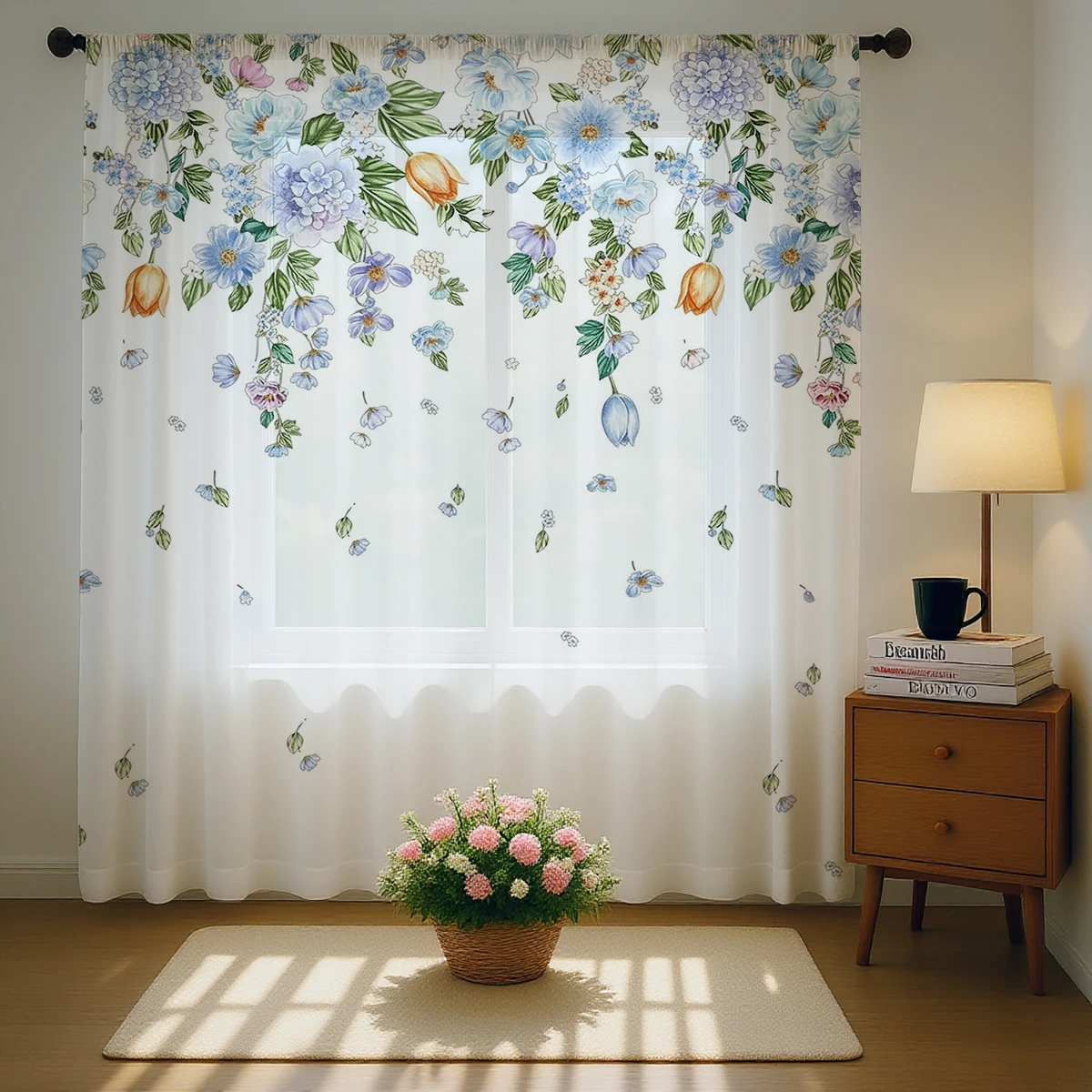 ستارة شفافة بنقوش زهرية، ستارة - مراجعة Good Floral & Wedding Decor Supply Photos وسعره