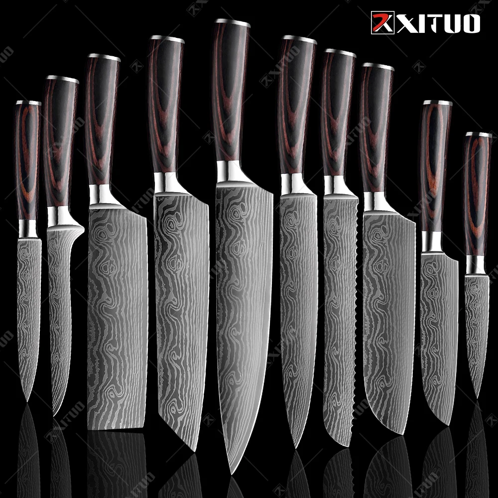 

Sharp Chef Knife High Carbon Steel Kitchen Knife Japanese Meat Cleaver Slicing Chopping Boning Knife Classic ergonomic handle