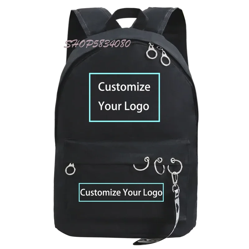 

Ribbon Backpack Customize Your Logo Image School Bags DIY Bags Teens Back To School Shoulder Bag Girls Boys Backpacks Women Bags