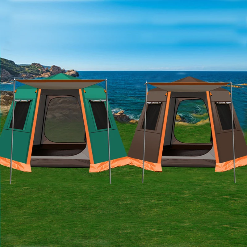 Imagem -05 - Totalmente Automático Pequeno uv Hexagonal Alumínio Pólo Tenda Acampamento ao ar Livre Toldo Grande Espaço Pérgola Jardim 245x245x165cm