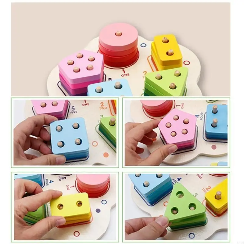 Kindergarten Fraction Learning Toy per il puzzle Block A2UB della scuola elementare