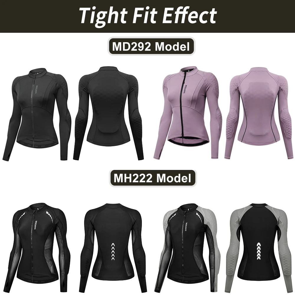 WOSAWE النساء سترات للدراجات النارية CE معتمد درع للجسم معطف السلامة المدمج في لينة حامي موتوكروس الإنحدار سباق الملابس