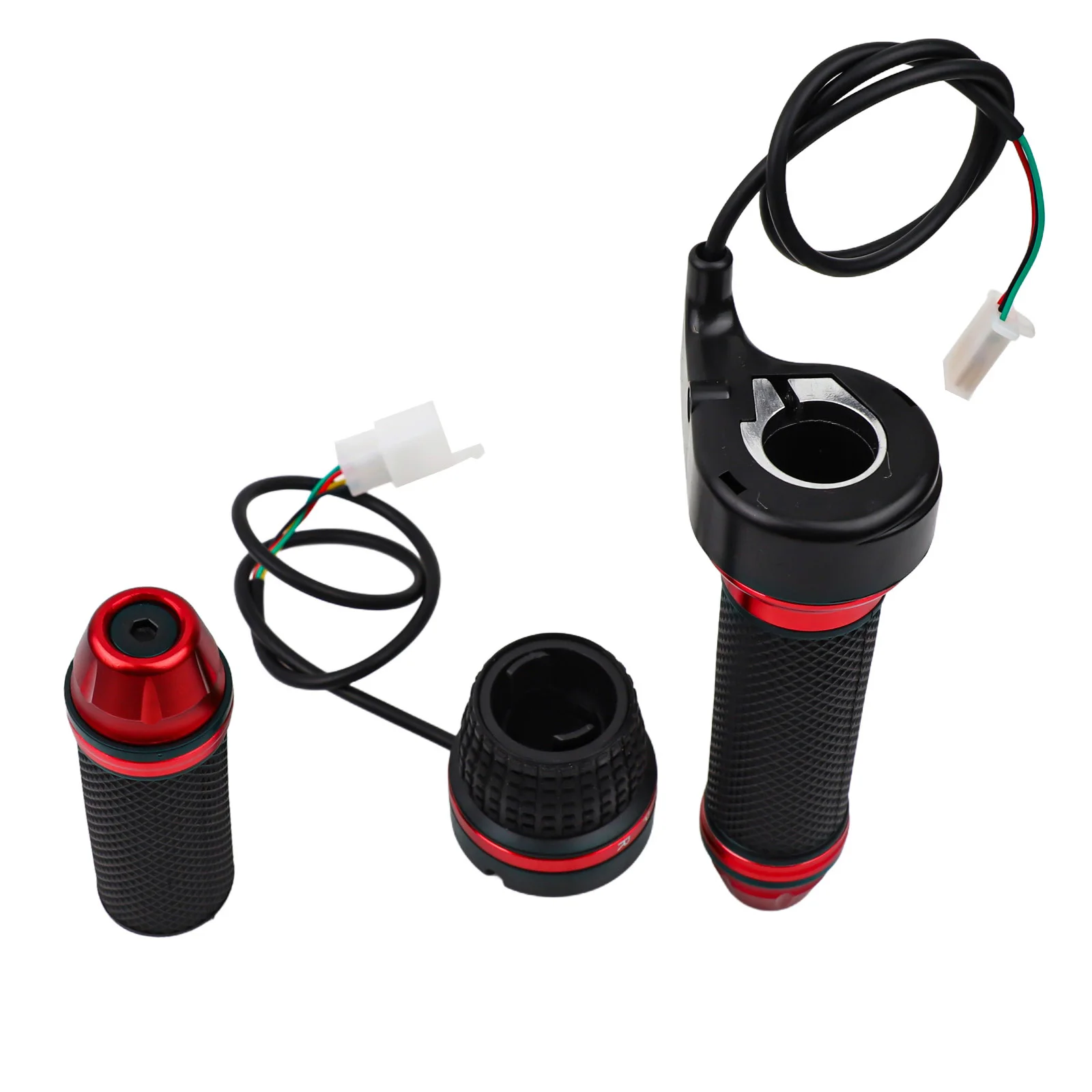 

Ручка управления дроссельной заслонкой EBike с 4 кабелями переключения передач, 120 см, совместимая с ABS 48 В, 60 В, 72 В и резиновым материалом