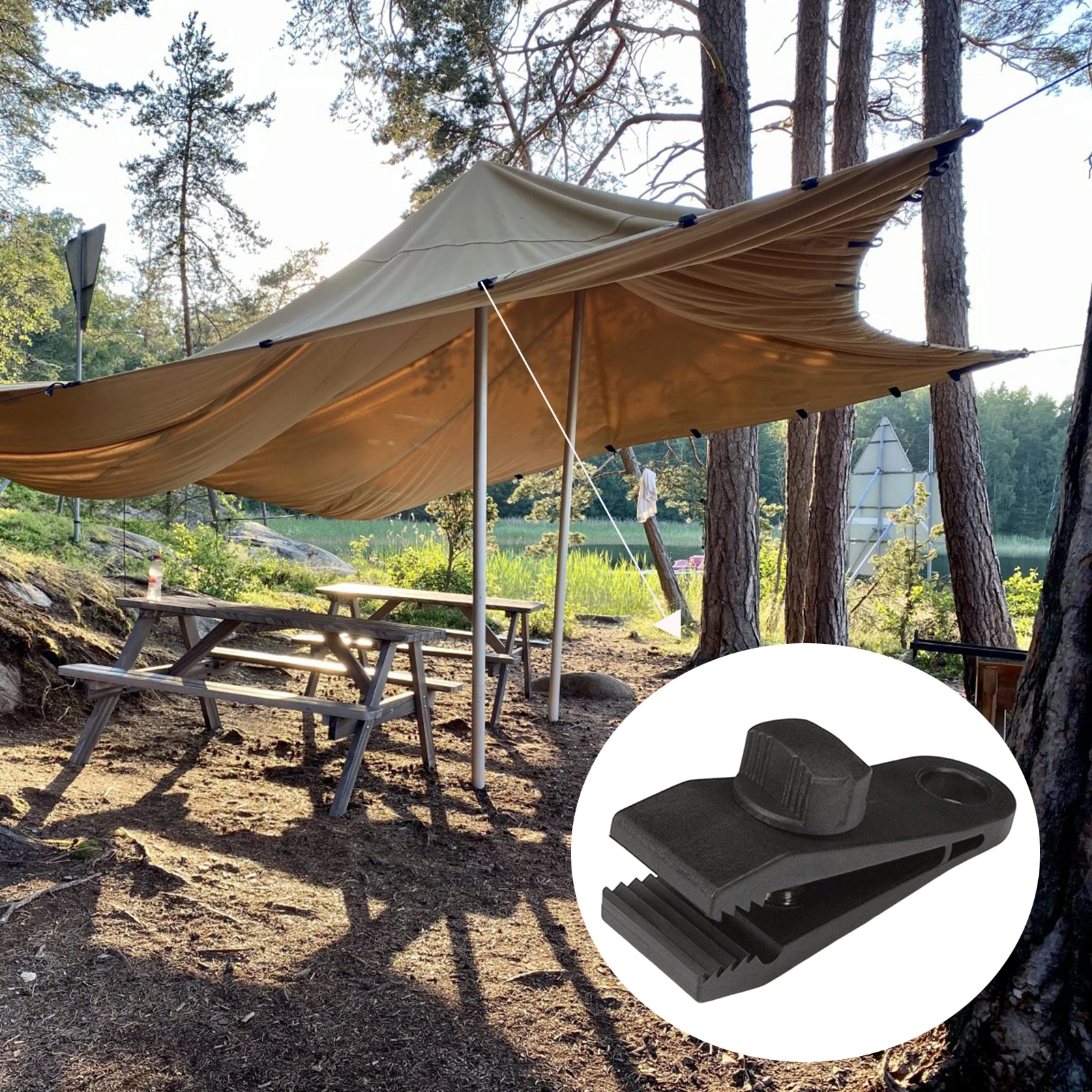 

Heavy Duty Tent Stakes Windproof Nylon Plastic Camping Pegs For Outdoor Tarp Shelter Reinforcement Anchoring Accessories 8x3cm